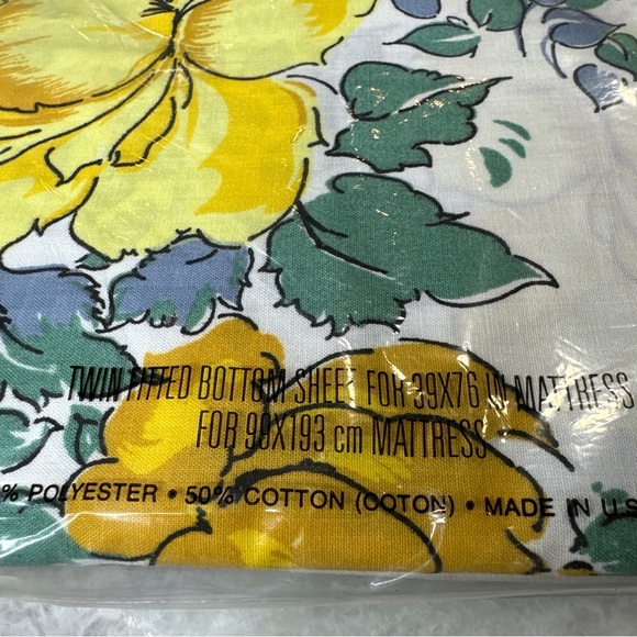 Vintage Monticello cannon flower sheets 1980’s new old stock twin size - Picture 5 of 13